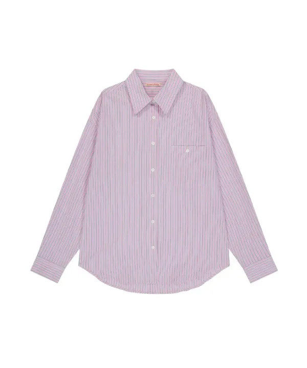 A3514 멀티 스트라이프 셔츠_Blossom pink