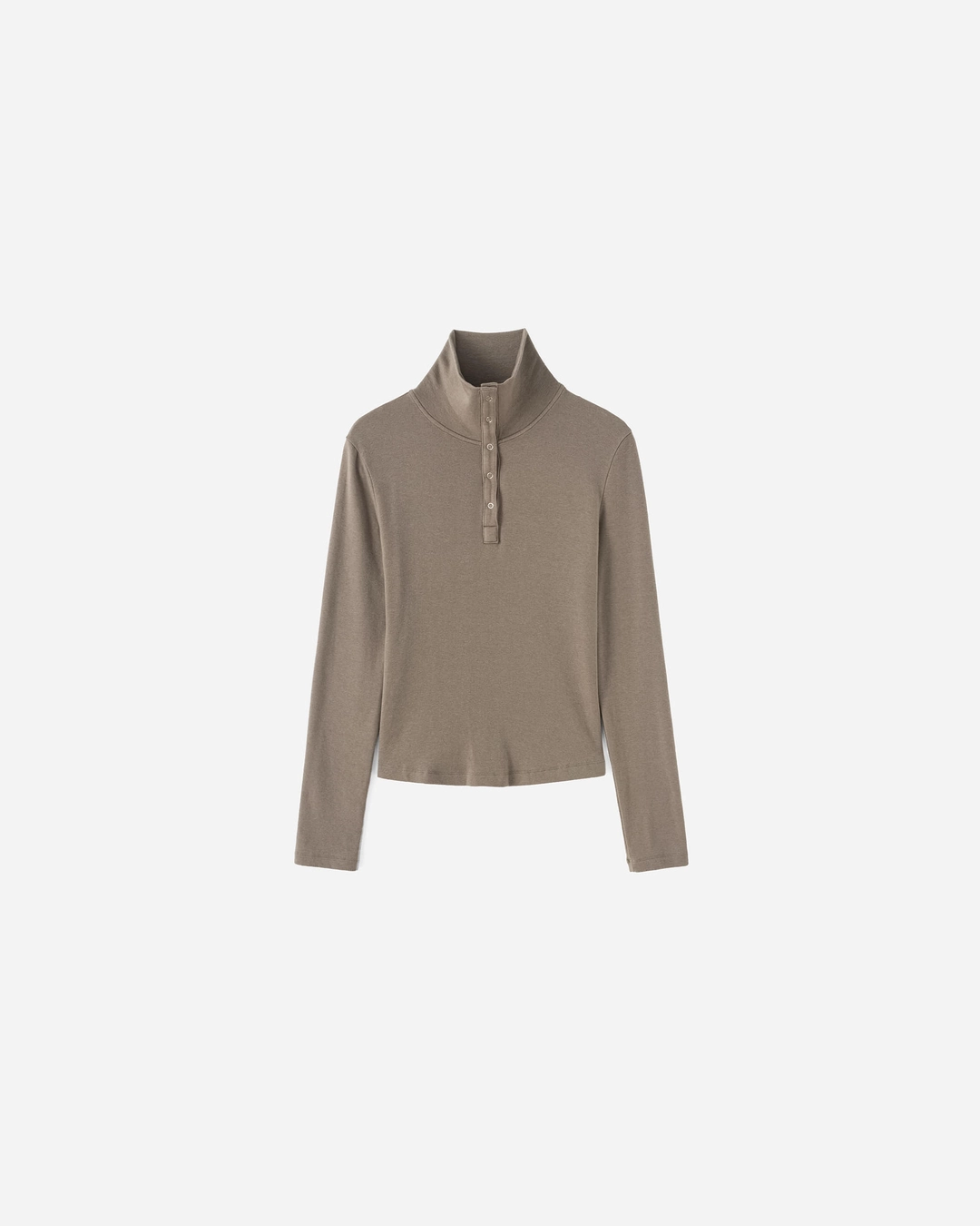 포유어아이즈온리 Demi High Neck Button T-shirt 상품 이미지 1