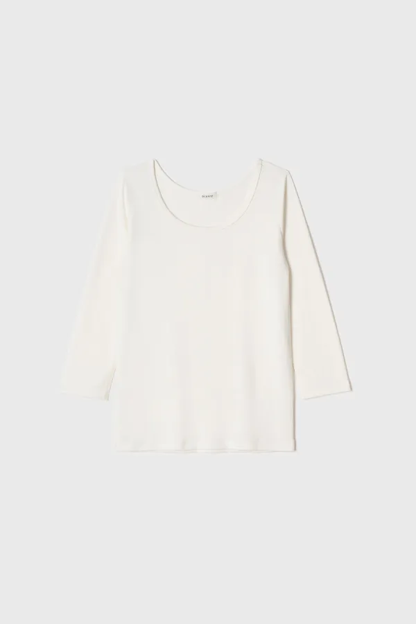 U-Neck Sleeve Top (Ivory)
