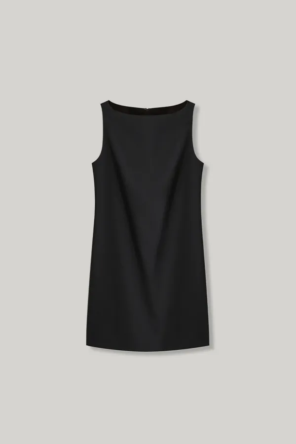 Classic Boat-Neck Mini Dress