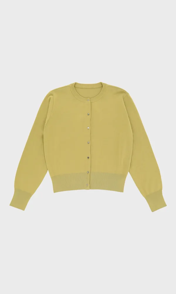 Fine Basic Cardigan_Olive