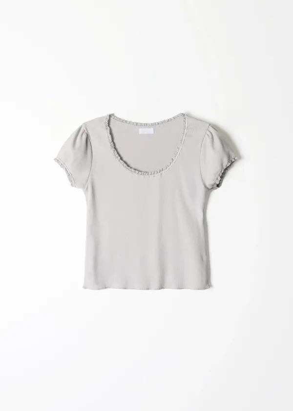 2ND Flat Lace T-shirt(Lavender)