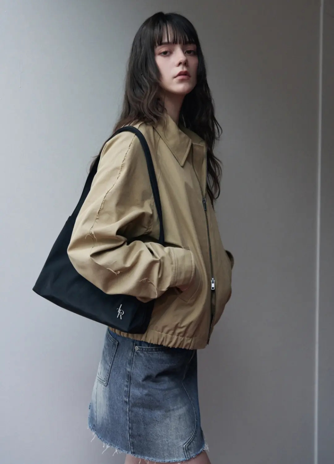 레더리 컷 오프 코튼 블루종 자켓 [BEIGE] 상품 이미지 1