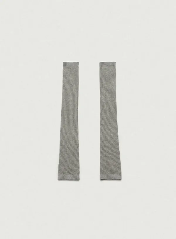 Flared Knit Leg Warmer_Grey