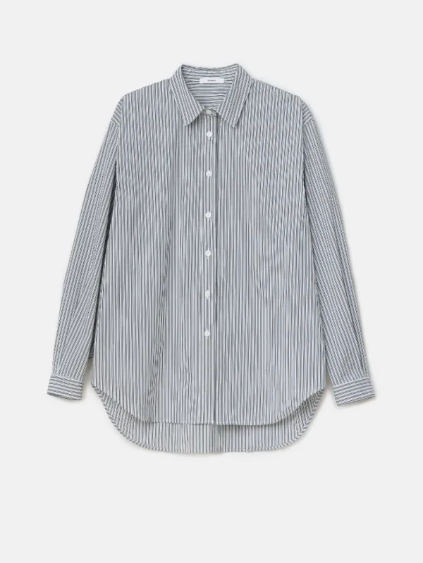 Stripe Cotton Shirts (black)