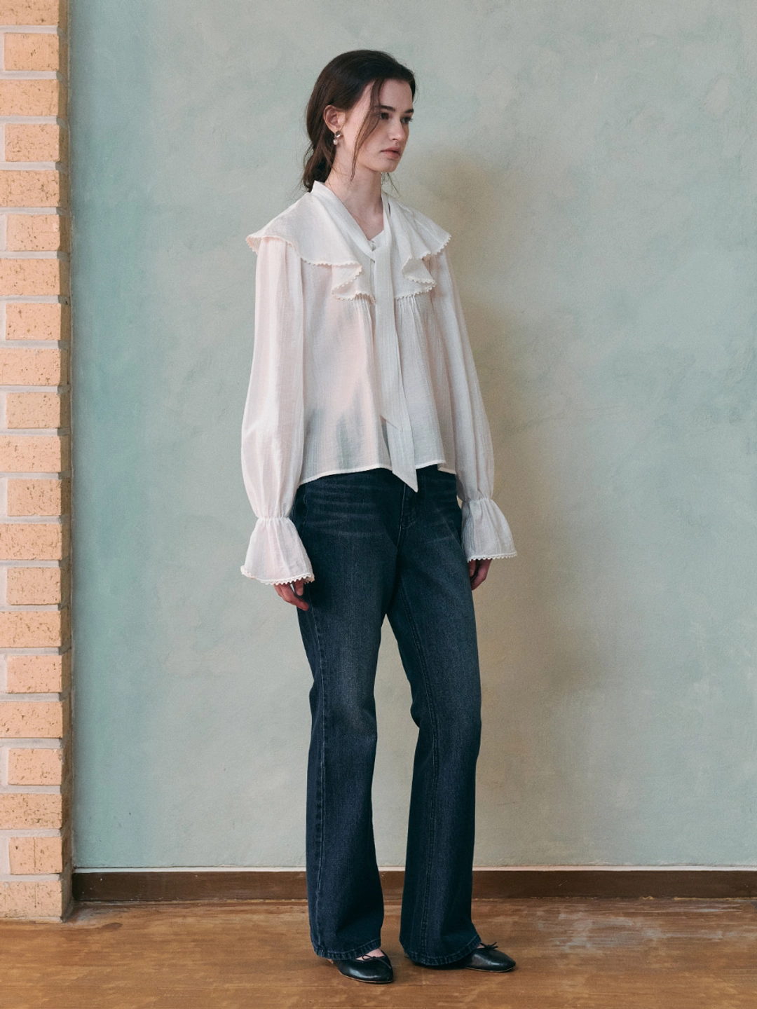 르니나 JAMIE bootcut denim pants_deep blue 상품 이미지 3