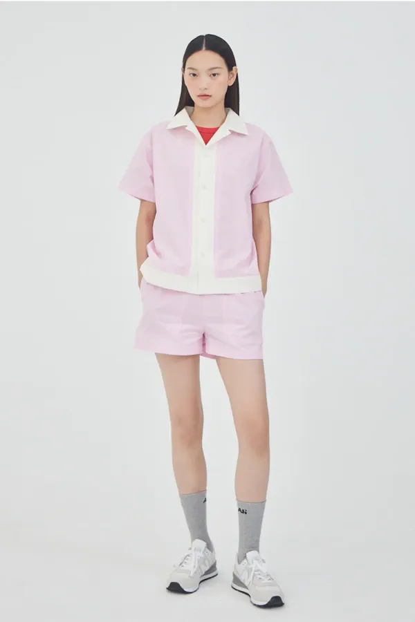 Half Pajama Set Pink