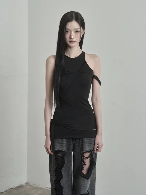 Contour Cross Strap Top (black)
