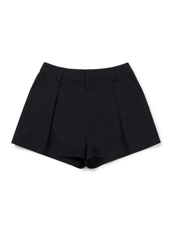 25  Tuck Shorts_Black