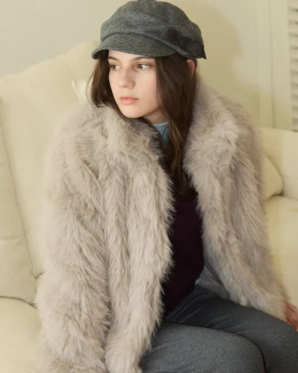 Mute faux fur jacket - grey