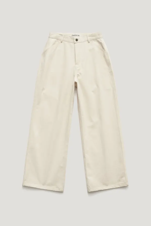 PALE HERRINGBONE UTILITY WORK PANTS_IVORY / ₩159,000