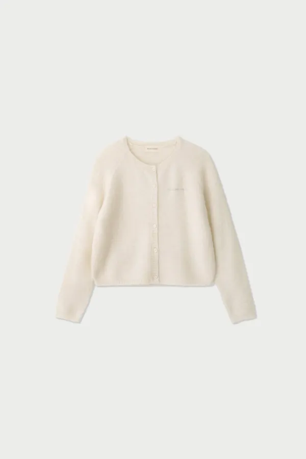 Essential logo cardigan_ivory