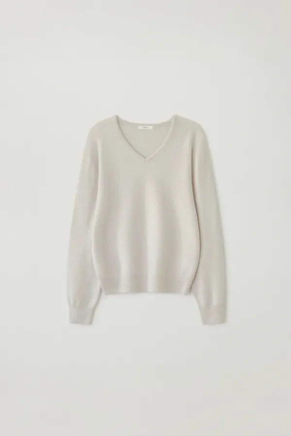 Galerie v-neck knit (Ash white)