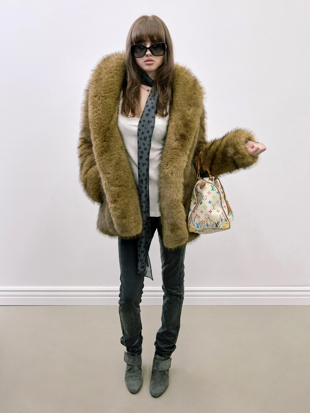 스컬프터 Phantom Faux Fur Coat Caramel 상품 이미지 1