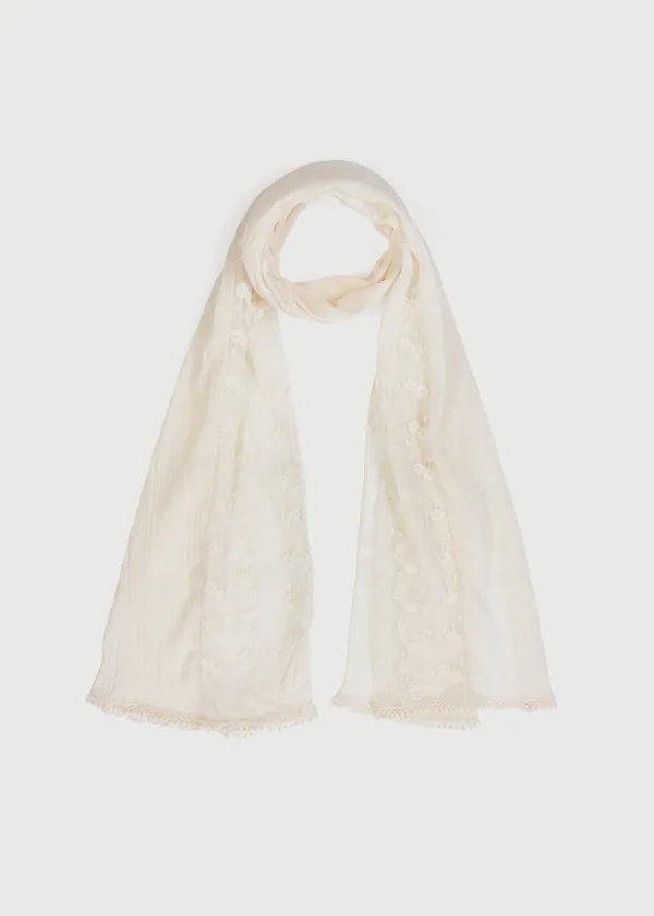 [2ND] LACE MIX SHEER SCARF