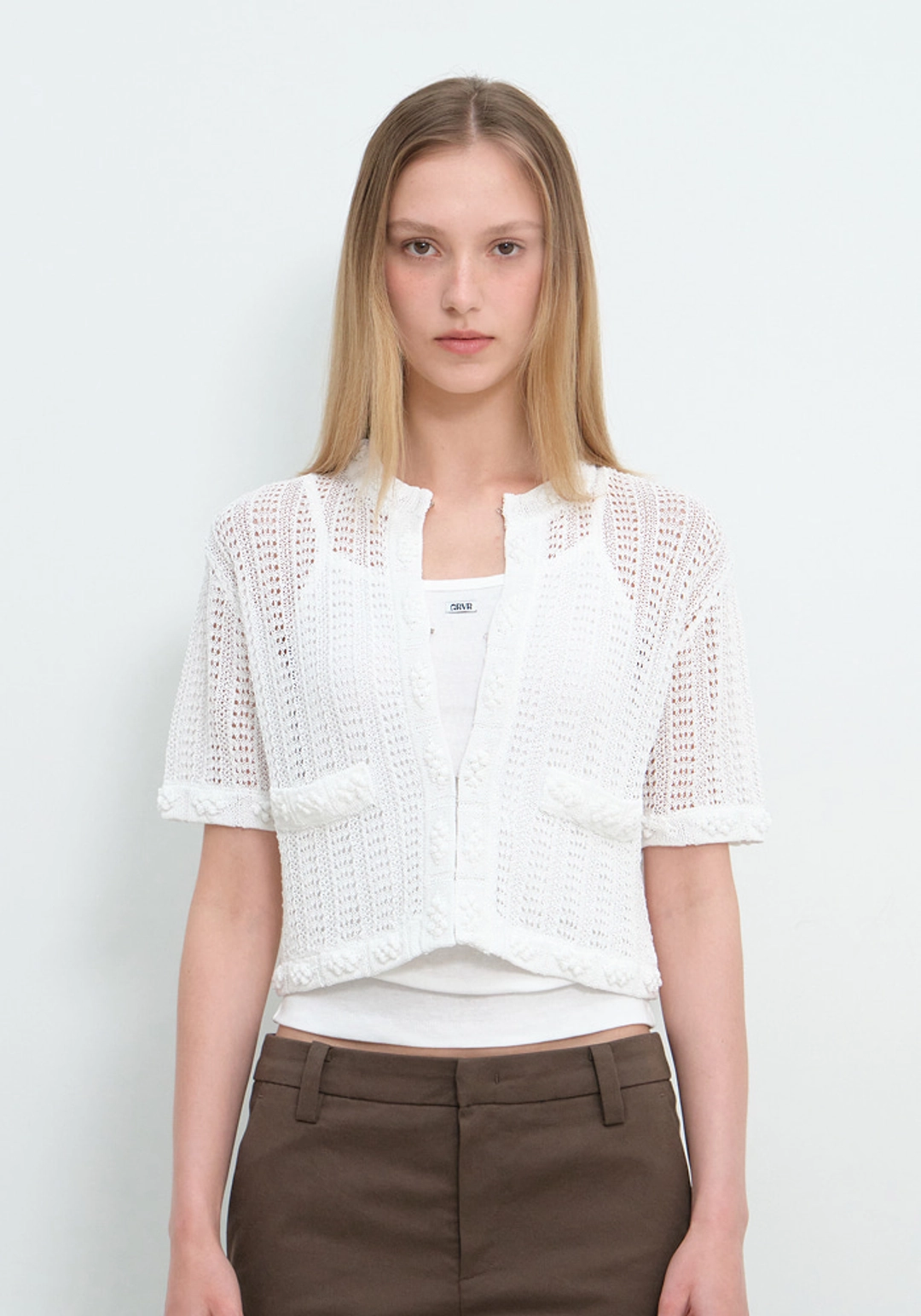 그로브 REYA H/S KNIT CARDIGAN 상품 이미지 2