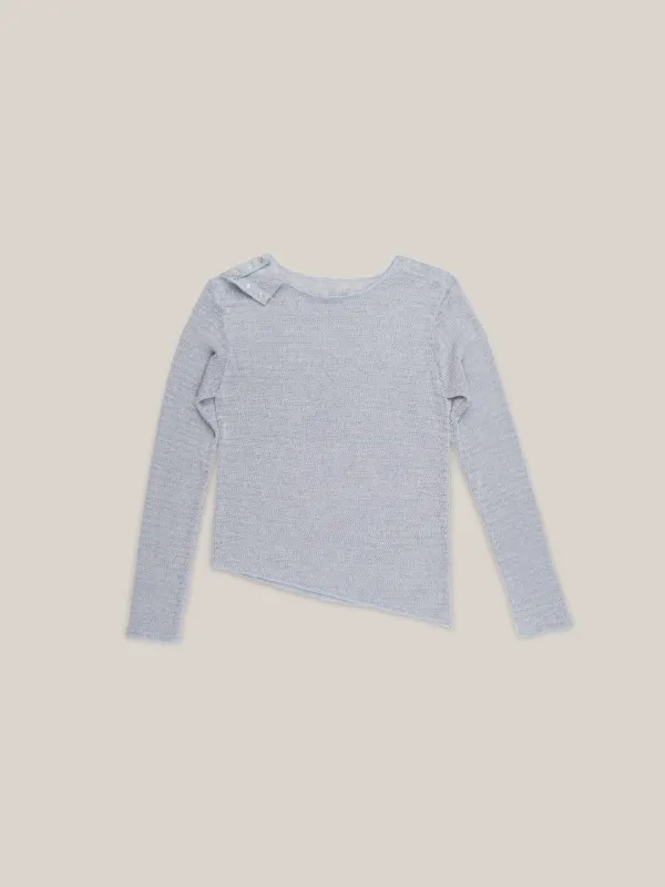 BOHEMIAN SNAP TOP  [ PALE BLUE ]