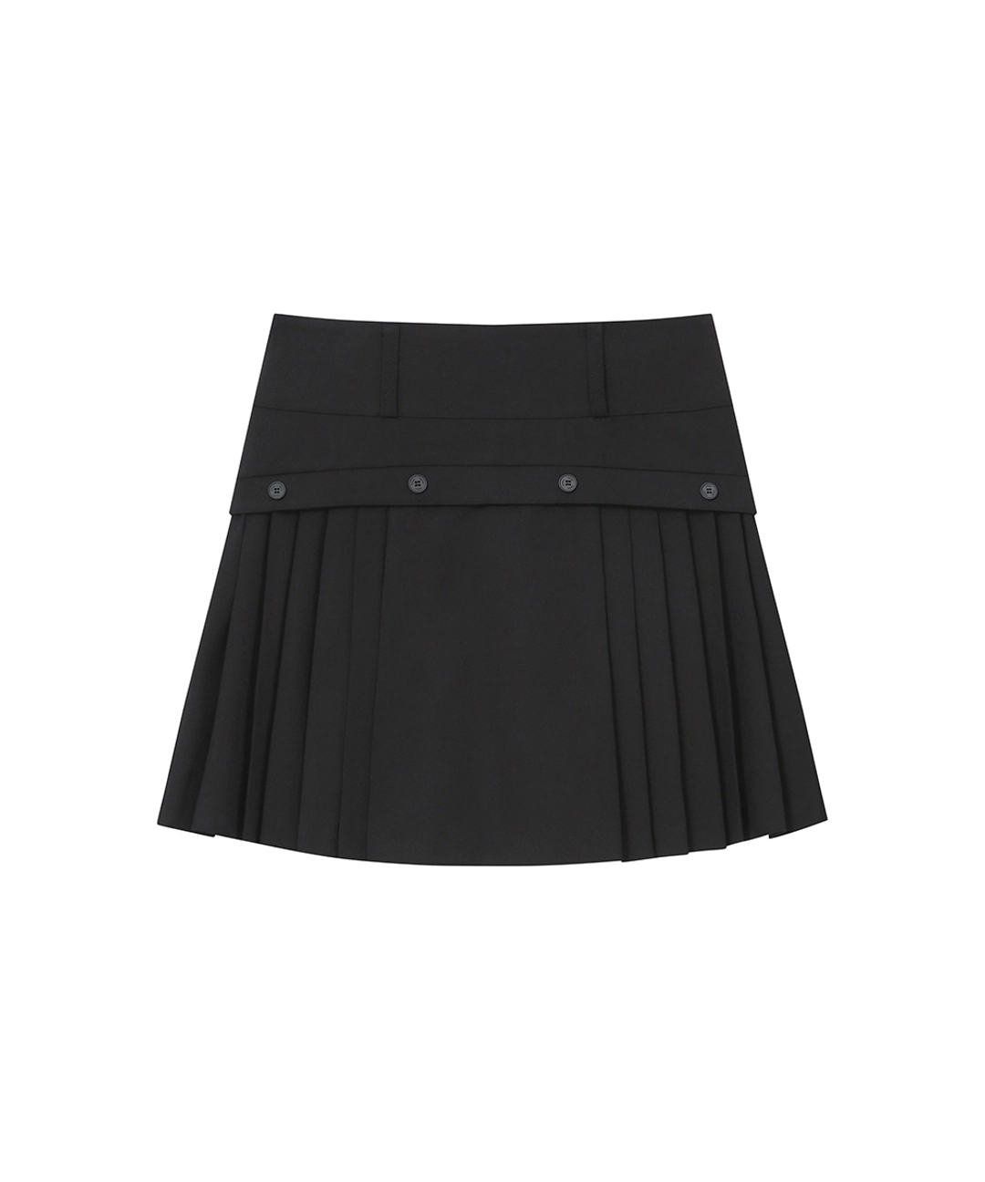 미세키서울 [레이 PICK] Side pleats line midi skirt BLACK 상품 이미지 2