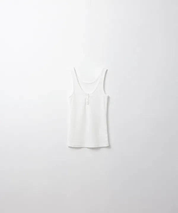 립버튼 슬리브리스 (ivory)
