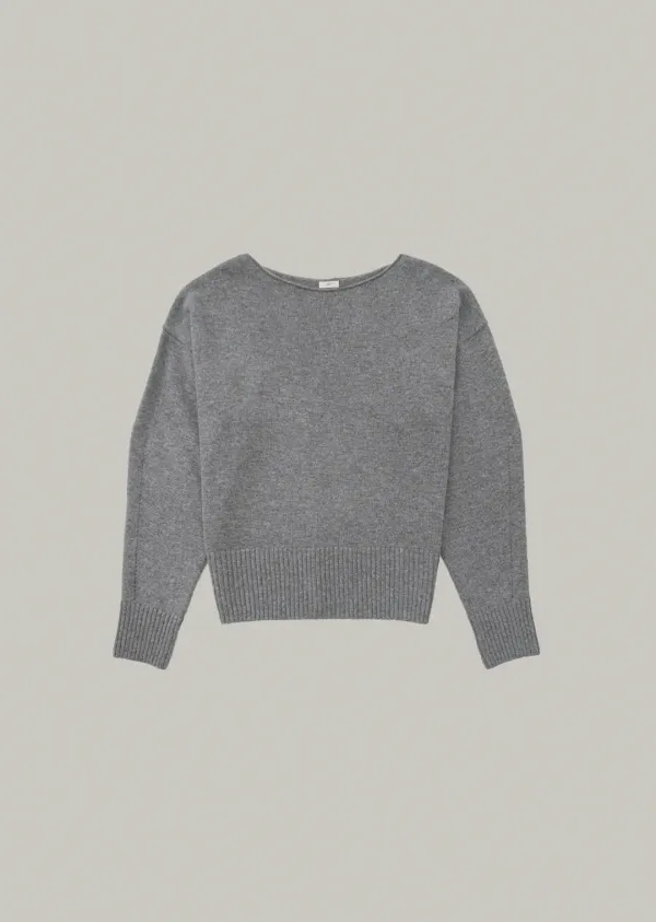 lambswool boat-neck knit