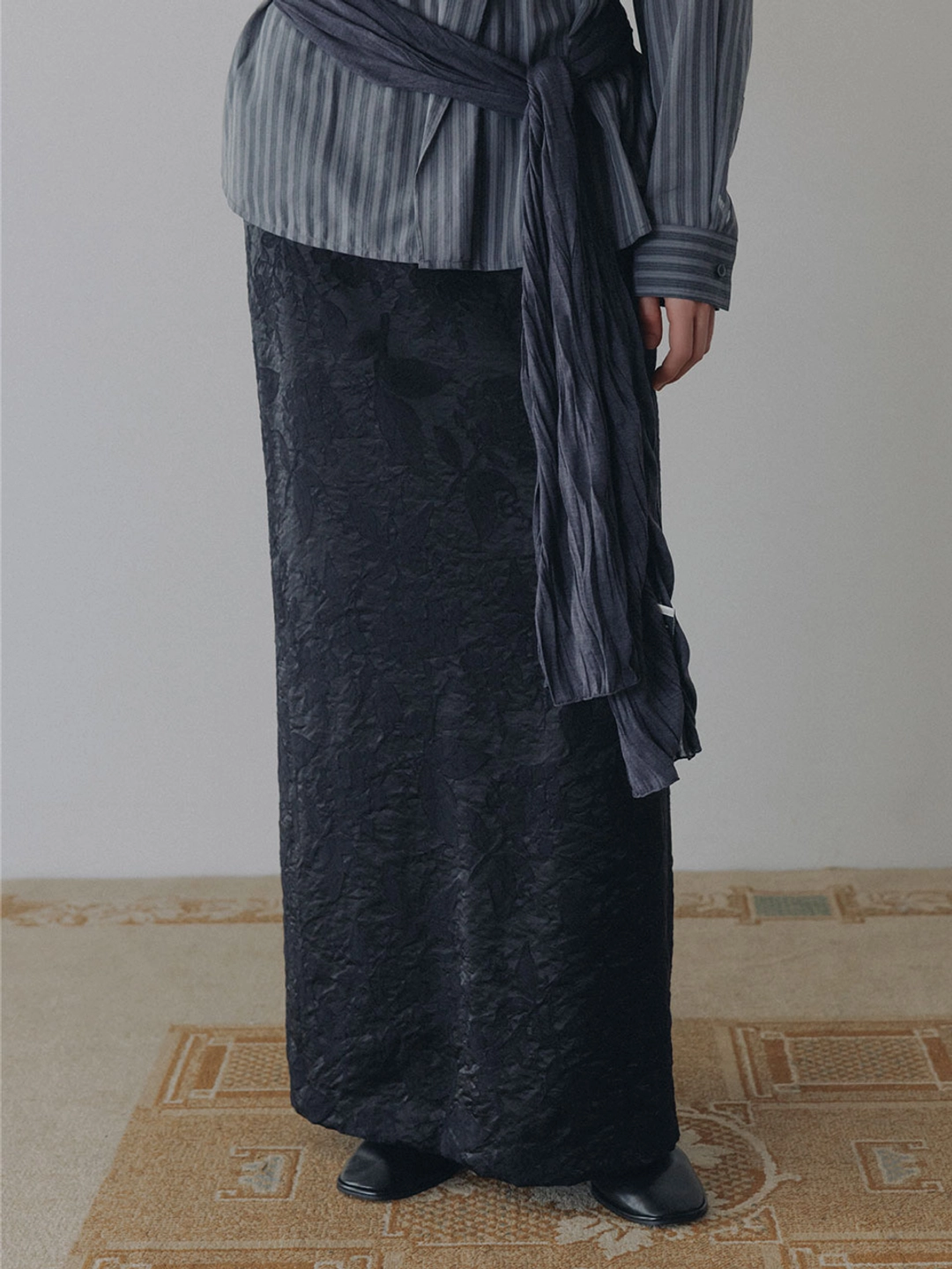 루에브르 Floral Jacquard Long Skirt SW6AS899-10 상품 이미지 1