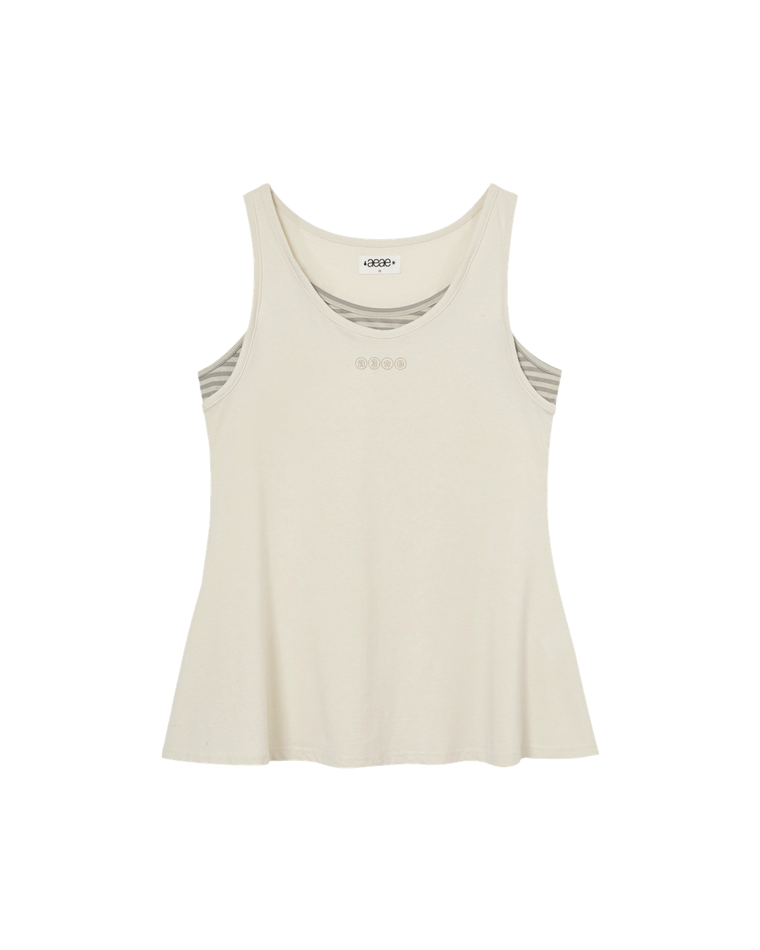 에이이에이이 STRIPE LAYERED SLEEVELESS [IVORY] 상품 이미지 1