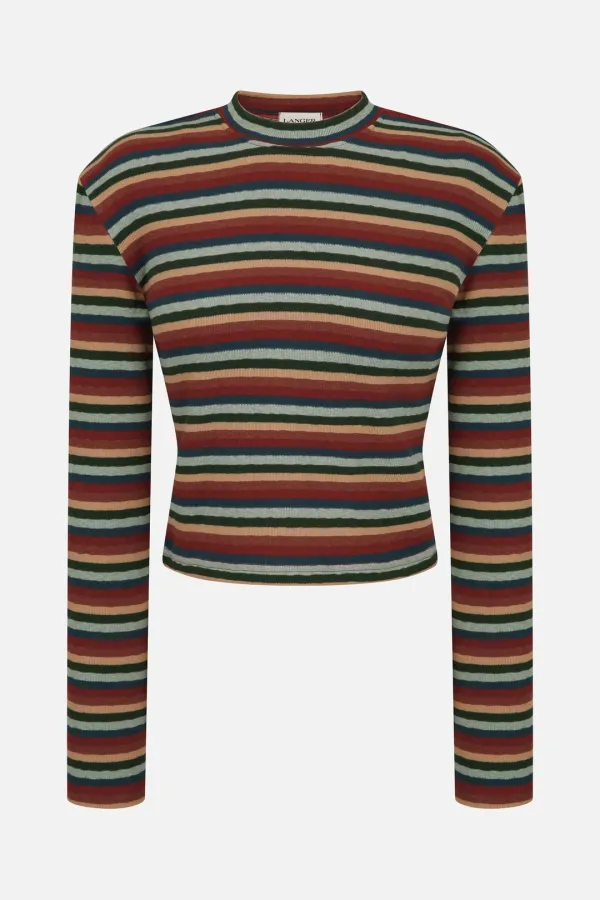 25FW rainbow striped t-shirt