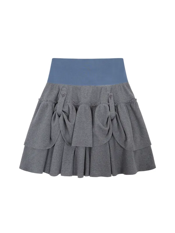 ROLLING MIDI SKIRT [CHARCOAL]
