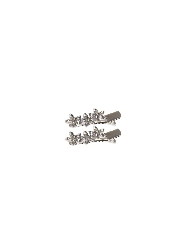 FLAKE HAIRCLIP 2 SET DARK SILVER