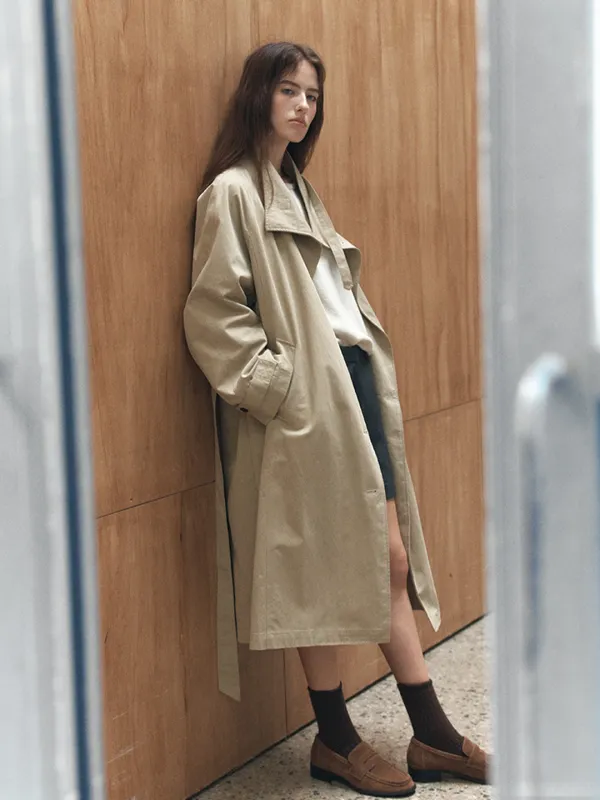 Natural raglan high trench coat [KNFW06CT03]_Beige