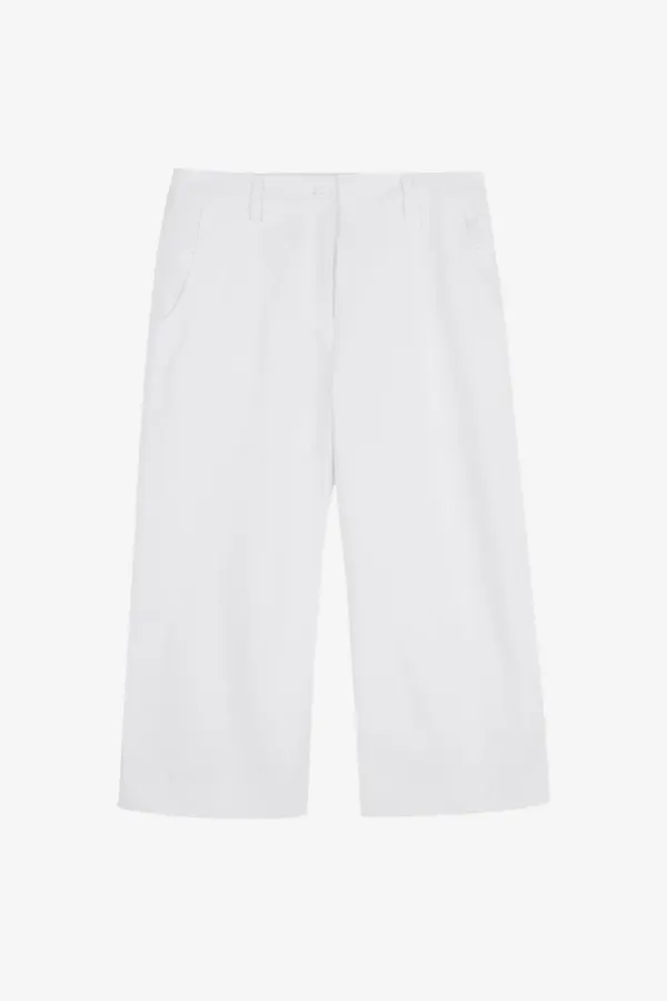 Capri Cotton Pants _ White