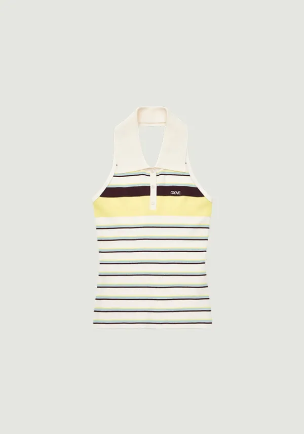 ROMY STRIPE HALTER KNIT