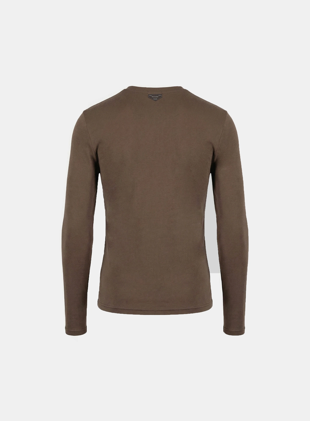 배드블러드 [w-tee26-048] BS Cotton Jersey Fitted Long Sleeve T-Shirt - Brown 상품 이미지 3