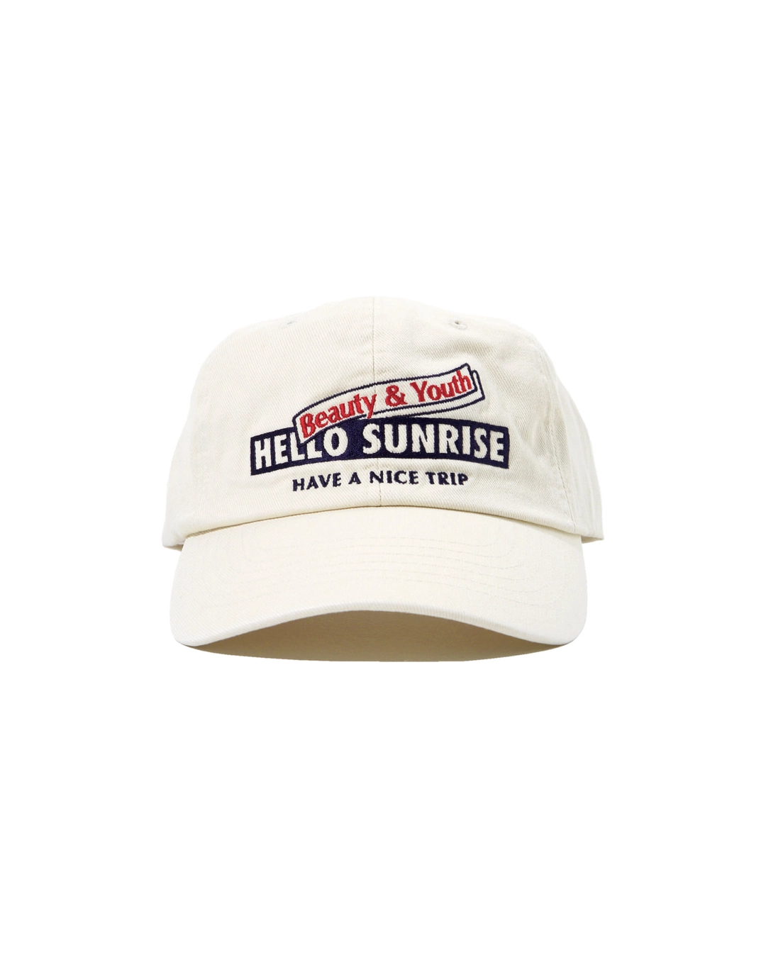 헬로선라이즈 B&Y X HS Ribbon Logo Ball Cap_Beige 상품 이미지 1