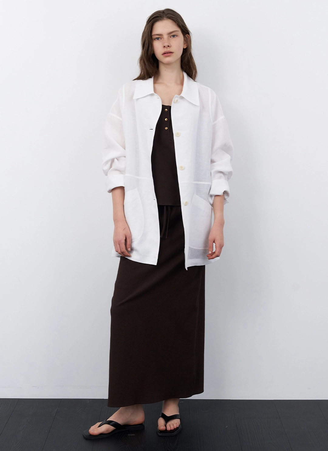 르닐 [6/18 예약배송] Relax Linen Jacket (Ivory) 상품 이미지 1