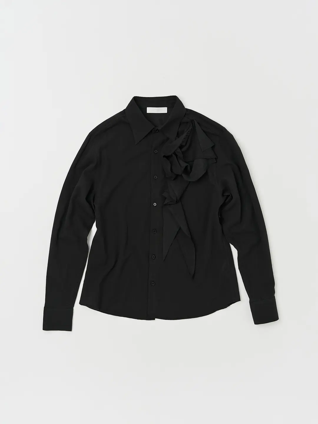 낫띵에브리띵 RUFFLE BLOUSE IN BLACK 상품 이미지 1
