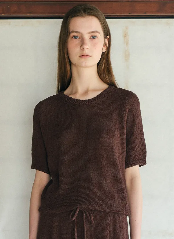 Harriette Knit Top (Brown)