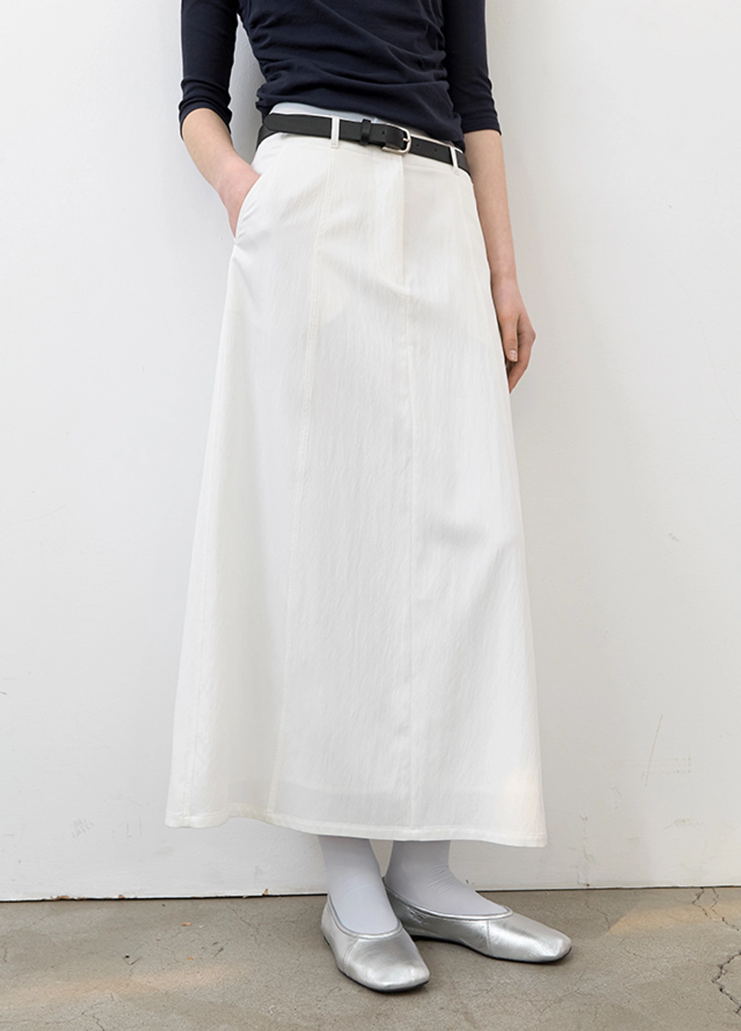 아뜰리에 나인 (SK-5095)BELT SET SEMI-A MAXI SKIRT S 상품 이미지 1