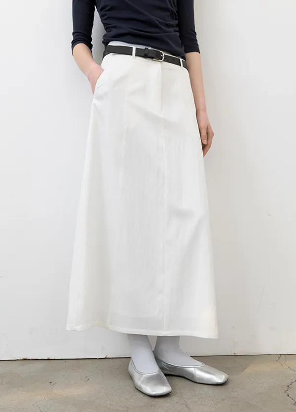 (SK-5095)BELT SET SEMI-A MAXI SKIRT S