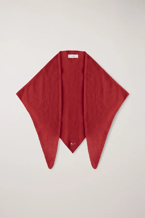 CASHMERE LAYERED MUFFLER RED