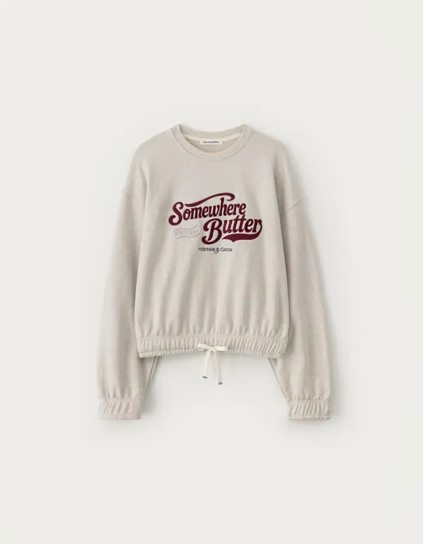 Banding Vintage Sweatshirt - Oatmeal