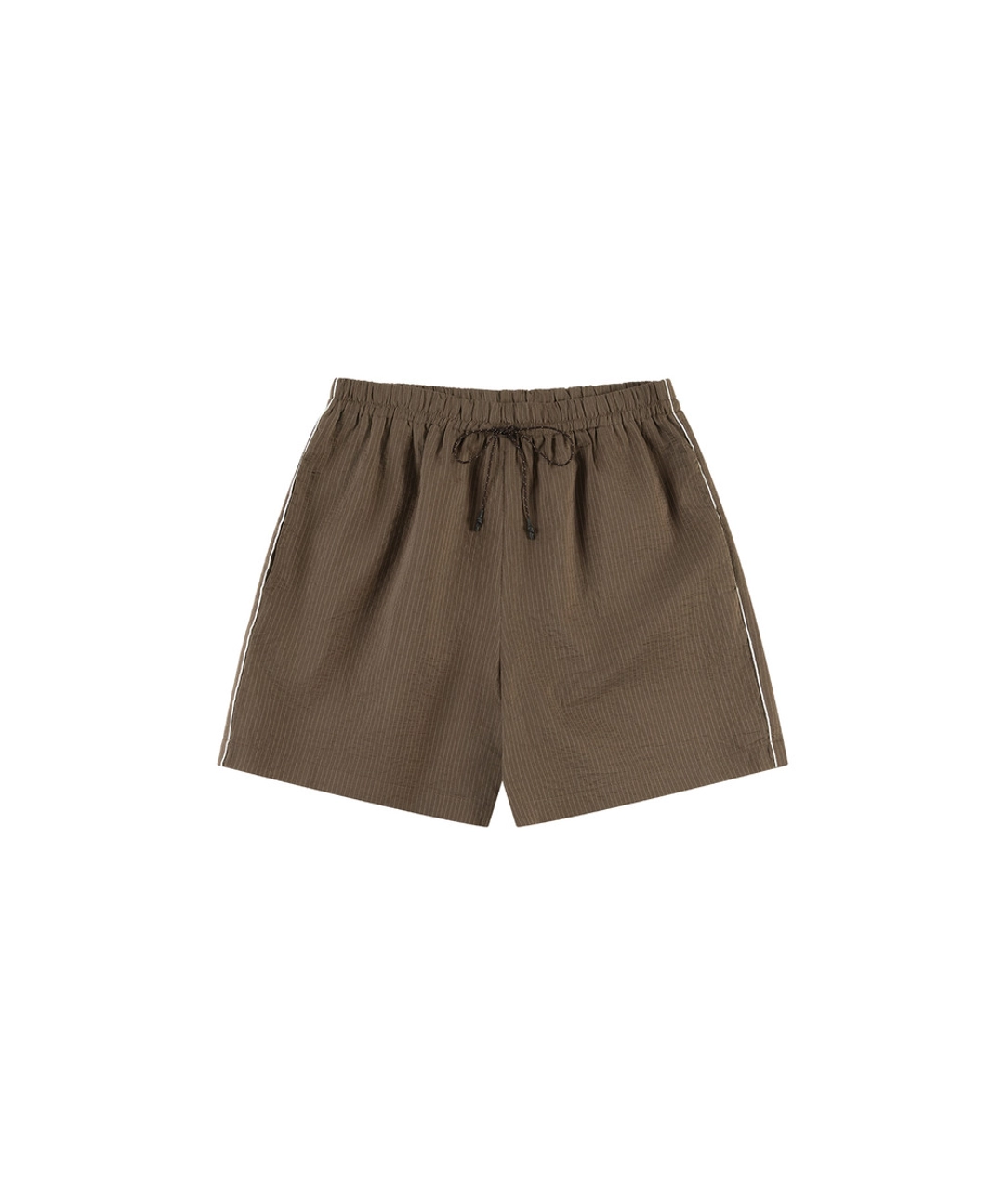 반원 아뜰리에 P3309 밴딩 스트라이프 쇼츠_Brown 상품 이미지 1