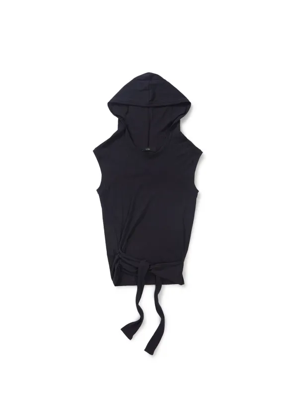 [2nd REORDER, 예약배송] STRAP HOODED SLEEVELESS TOP (NAVY)