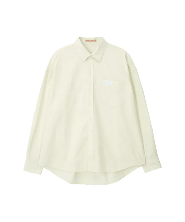 Melting Paper Overfit Shirt-Lemon