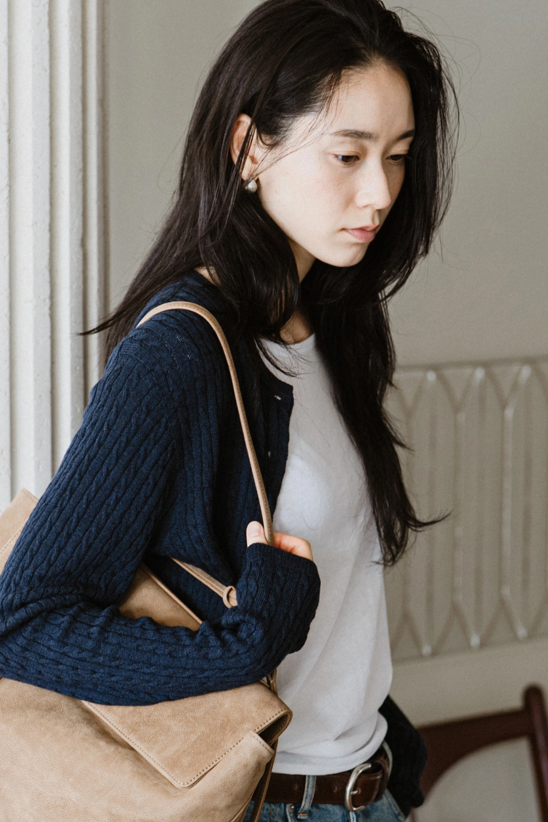 스앨더 42701_Cable Round-Neck Cardigan 상품 이미지 2