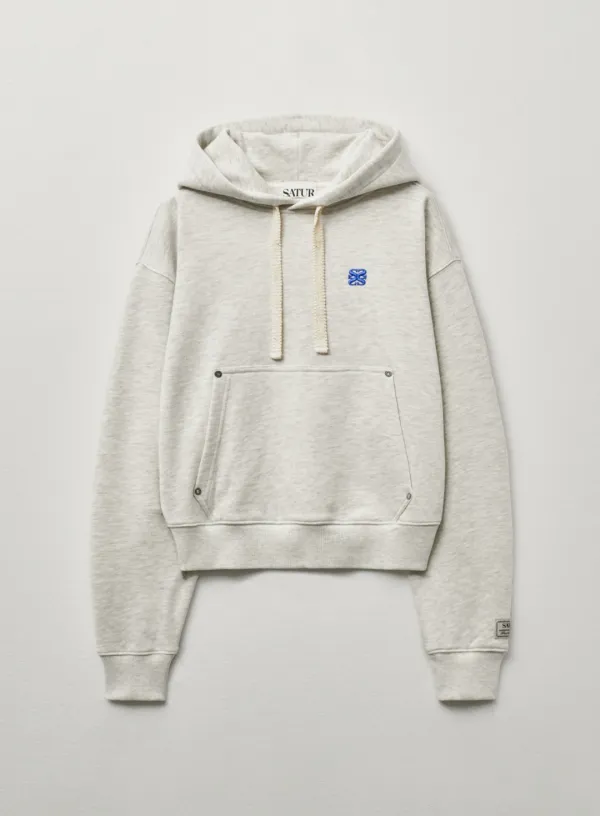 (W) Classic Small Logo Rivet Hoodie - Art Blue