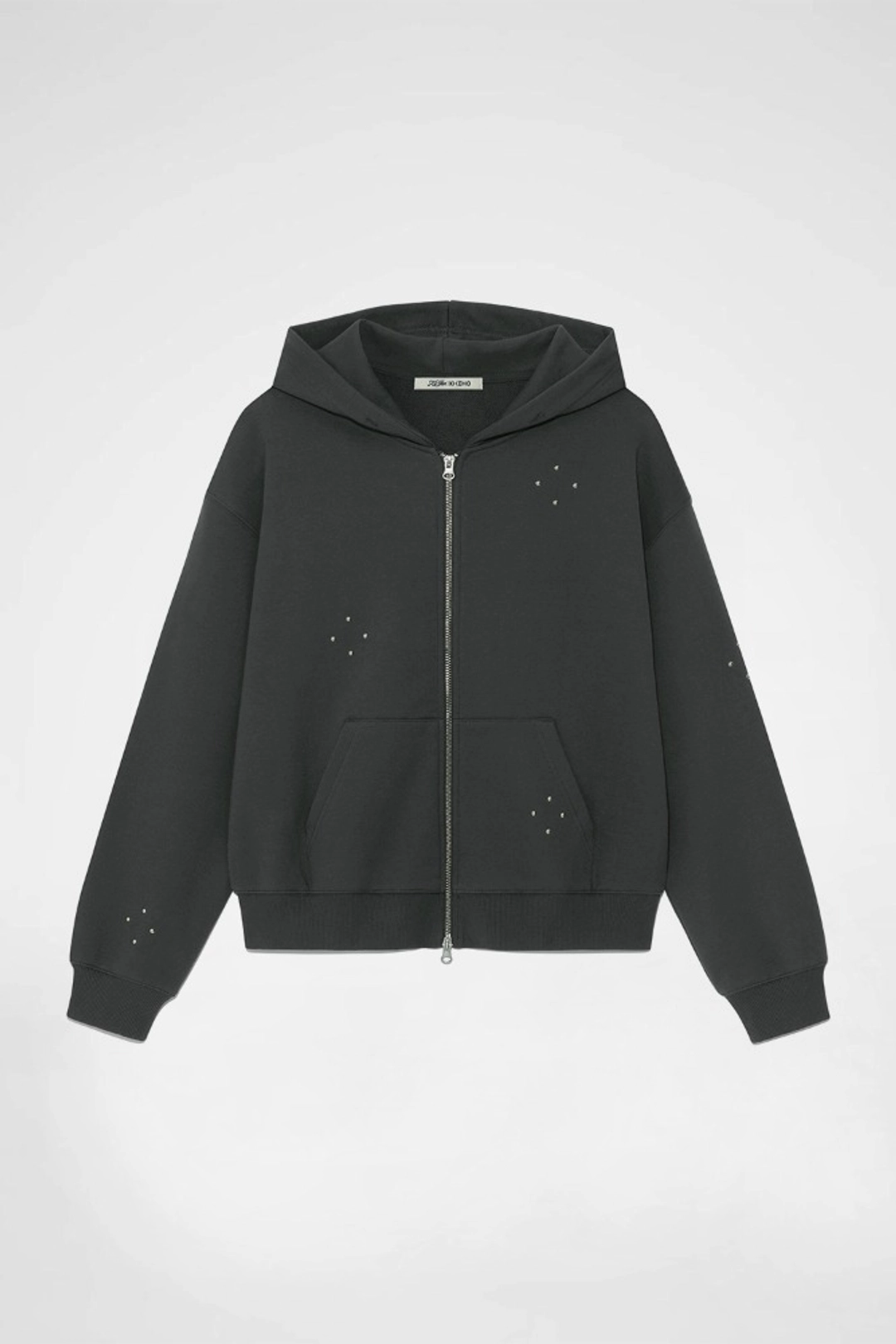 기호 DEW STUDDED ZIP-UP HOODIE / CHARCOAL 상품 이미지 2