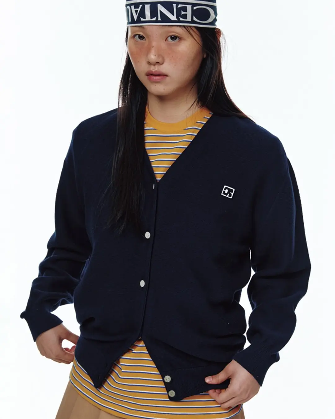 센토르 CENTAUR BASIC KNIT CARDIGAN_NAVY 상품 이미지 1