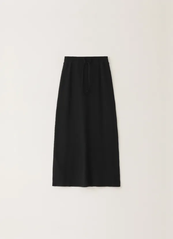 3RD / Waffle Maxi Skirt - Black