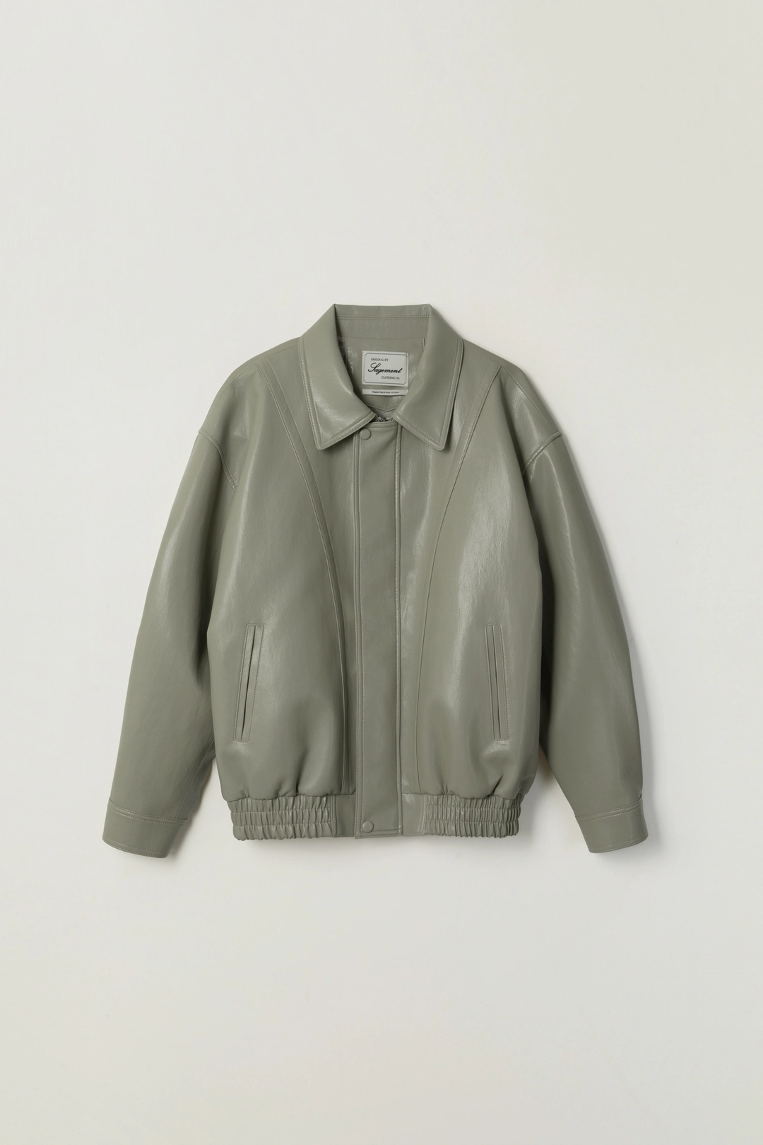 세이지먼트 VELA LEATHER BLOUSON JACKET_KHAKI BEIGE 상품 이미지 1